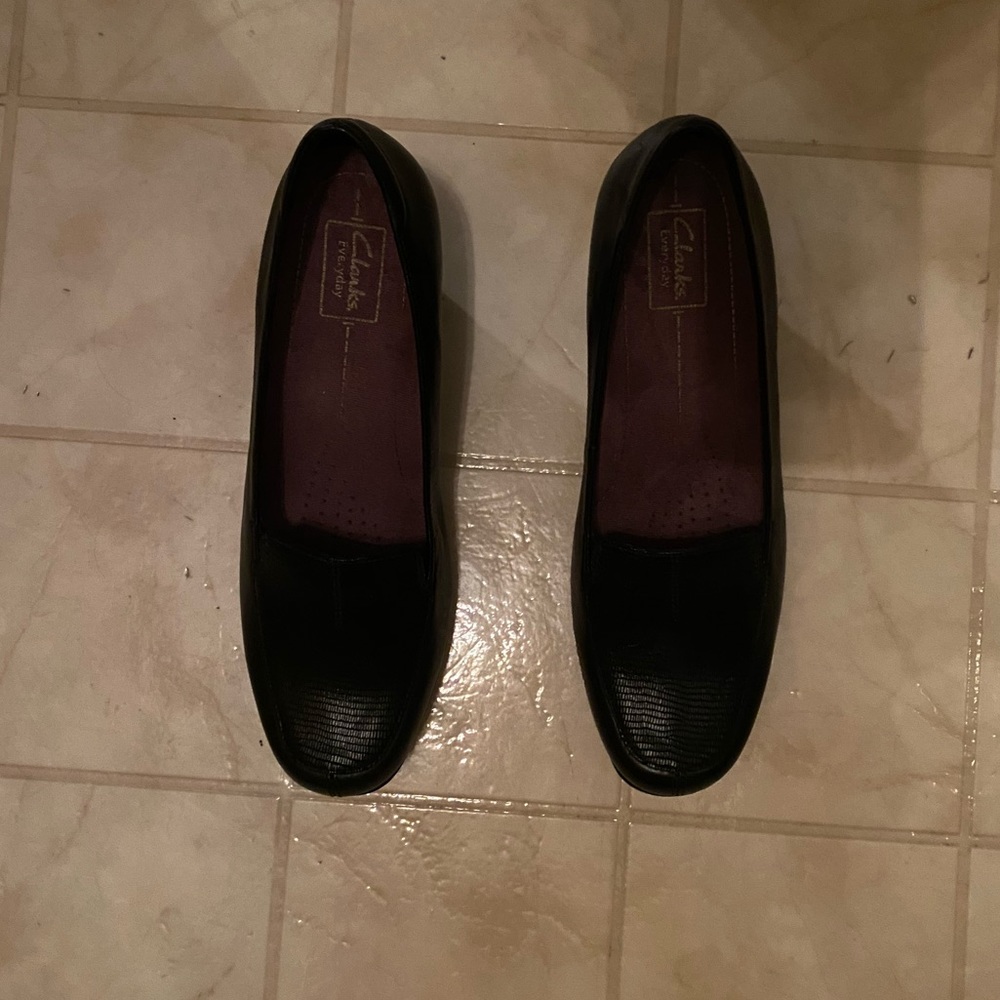 Clarks Everyday Black Wedges